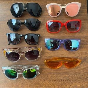 Lot of 9 pairs of unique/novelty sunglasses.